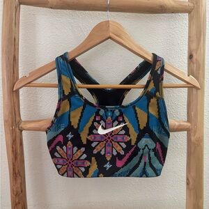 Nike Dri-FIT Black and Blue Sports Bra